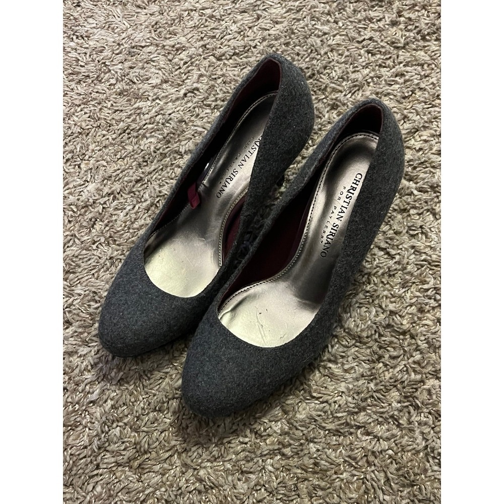 Christian Siriano for Payless Women's Heels Dark Gray Wool Sz 7‎ Excellent Cond!